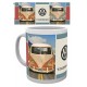 Tasse à café (coffee mug) VW Volkswagen T1 BULLI orange et bleu ciel