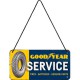 Plaque en métal 10 X 20 cm à suspendre : Goodyear Service
