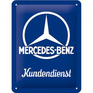 Plaque en métal 15 X 20 cm : Mercedes-Benz Kundendienst - Service clients
