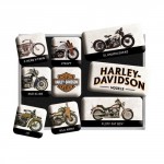 Set de 9 magnets : Harley-Davidson divers anciens modèles