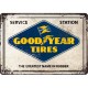 Plaque en métal 14 X 10 cm Goodyear Tyres (pneus)
