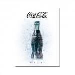 Magnet 8 x 6 cm Coca-Cola : bouteille classique sur fond givré