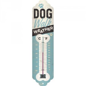 Thermomètre : "Dog walk weather" (chien)