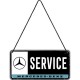 Plaque en métal 10 X 20 cm à suspendre : Mercedes-Benz Service