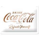 Plaque en métal 15 X 20 cm : Coca-cola publicité 