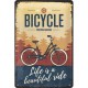 Plaque en métal 20 X 30 cm "Bicycle" (vélo)
