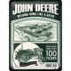 Plaque en métal 30 X 40 cm John Deere 100 ans