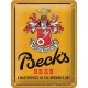 Plaque en métal 15 X 20 cm : Beck's bier (bière) - World famous