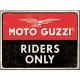 Magnet 8 x 6 cm Moto Guzzi - Riders only