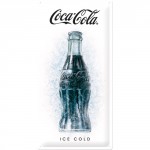 Plaque en métal 25 x 50 cm : Coca-Cola Ice cold