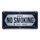 Plaque en métal 10 X 20 cm à suspendre : No Smoking (non-fumeur)