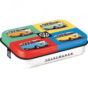 Boîte à pilules XL VW Volkswagen : T1 Bulli Pop Art multicolore