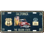 Plaque en métal 15 X 30 cm Parcours de la mythique Route 66 : California