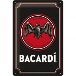 Plaque en métal 20 X 30 cm : Logo Bacardi