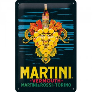 Plaque en métal 20 X 30 cm : Publicité Martini