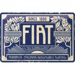 Plaque en métal 20 X 30 cm : Enseigne garage Fiat