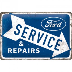 Plaque en métal 20 X 30 cm : Enseigne garage Ford