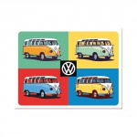 Magnet 8 x 6 cm VW Volkswagen T1 multicolores pop art