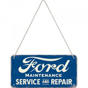 Plaque en métal 10 X 20 cm à suspendre : Ford Service & Repair