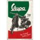 Plaque en métal mate neuve XL 40 x 60 cm : Vespa "The original italian classic"