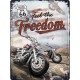 Plaque en métal 30 X 40 cm Route 66 - Freedom (liberté)