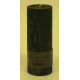 Bougie cylindrique rustique pilier 17cm aspect givré couleur gris foncé