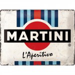 Plaque en métal 30 X 40 cm : Logo Martini