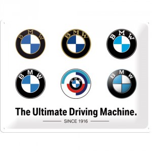 Plaque en métal 30 X 40 cm BMW : l'évolution du logo