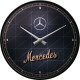Horloge murale vintage : Mercedes or et argent