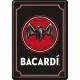 Plaque en métal 14 X 10 cm : "Bacardi"