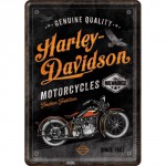Plaque en métal 14 X 10 cm Harley-Davidson motorcycles USA Milwaukee