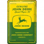 Plaque en métal 20 X 30 cm John Deere : Special-Purpose Oil