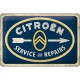 Plaque en métal 20 X 30 cm : Citroën Service and repairs