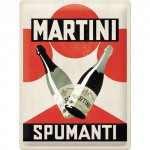 Plaque en métal 30 X 40 cm : Martini Spumanti (pétillant)