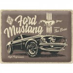 Plaque en métal 30 X 40 cm Ford Mustang '69 The Boss