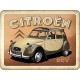 Plaque en métal 15 X 20 cm : Citroën 2CV mythique