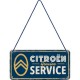 Plaque en métal 10 X 20 cm à suspendre : Citroën Service