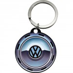 Porte-clés rond : VW Volkswagen logo dans une roue