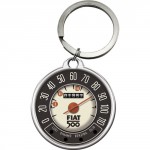 Porte-clés rond : Fiat 500 tachymètre