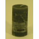 Bougie cylindrique rustique pilier 12cm aspect givré couleur gris clair