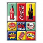 Set de 9 magnets Coca-Cola pop art