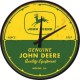 Horloge murale vintage : John Deere logo vert et jaune