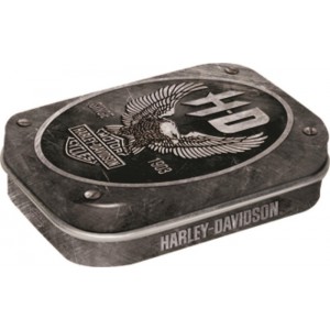Boîte à pilules harley-davidson : logo de la marque avec l'aigle