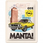Plaque en métal 15 X 20 cm : Opel Manta GT/E