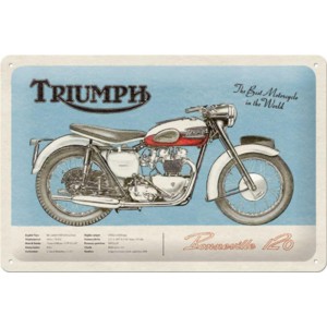 Plaque en métal 20 X 30 cm Triumph Bonneville 120 (moto)