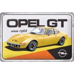 Plaque en métal 20 X 30 cm : Publicité Opel GT since 1968