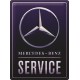 Plaque en métal 30 X 40 cm Mercedes-Benz : Service bleu marine
