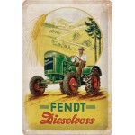 Plaque en métal 20 X 30 cm Fendt Dieselross (tracteurs)