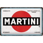 Plaque en métal 20 X 30 cm logo Martini