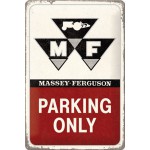 Plaque en métal 20 X 30 cm Massey-Ferguson parking only (tracteurs)